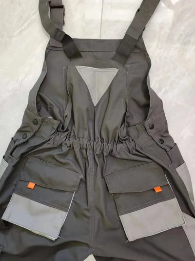 Bib Overalls Men Work Clothing Plus Size Protective Coveralls Strap Jumpsuits Multi Pockets Uniform Sleeveless Worker Pants 5xl