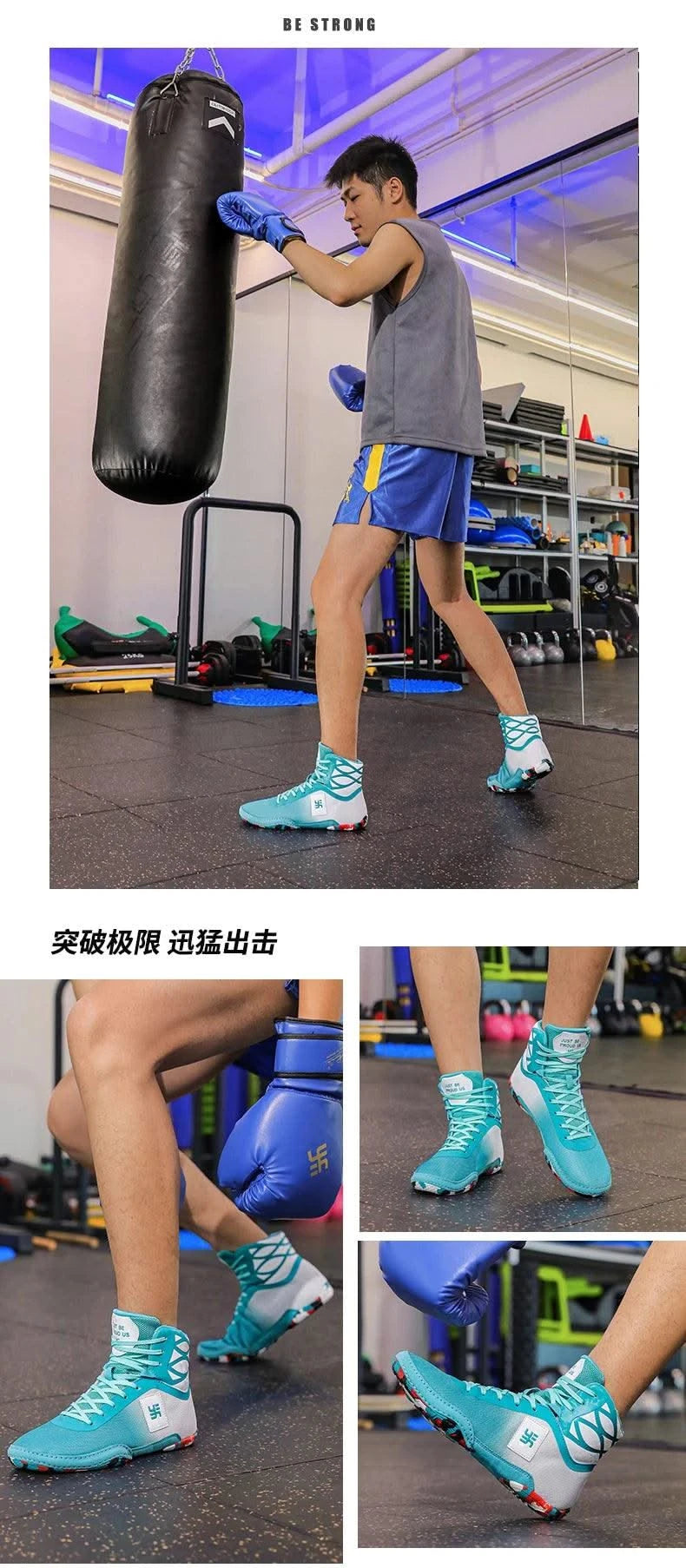 2025 New Wrestling Shoes for Men Non Slip Breathable Boxing Sneakers Wrestling Training Shoes Wear-Resisting Combat Sneakers