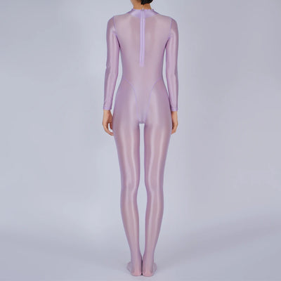Sexy Womens Glossy Shiny Silky Tights Swimsuit Leggings Bodysuit Jumpsuit Ladies Elasticity Breathable Leotard Sleeping Romper