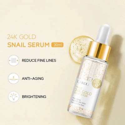 Snail Face Cream 24K Gold Snail Serum Improve Dry Rough Skin Anti-Wrinkle Whitening Moisturizing Facial Essence Skin Care
