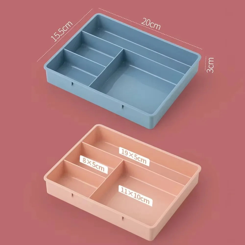 Desk Drawer Organizer Desk Sundries Stationery Storage Box Bin Cosmetics Makeup Organizer Home Office Drawer Divider Container