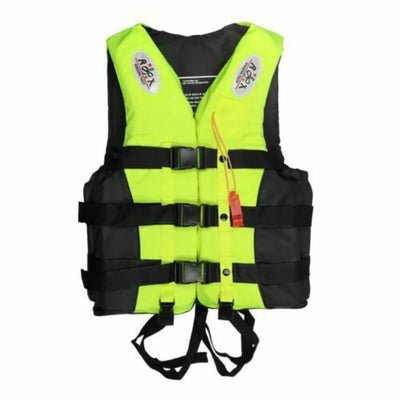 S -XXXL Swimming Boating Life Jacket Skiing Vest Survival Suit Outdoor Polyester Life Jacket for Adult Children with Whistle