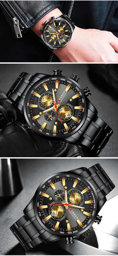 New Watches for Men Top Luxury Brand CURREN Quartz Men’s Watch Sport Waterproof Wrist Watches Chronograph Date Relogio Masculino