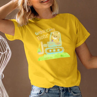 Women's T-Shirt  Short Sleeve Round Neck Summer Graphic Tee  Trendy 2025 Beer Truck Print  Fast Ship