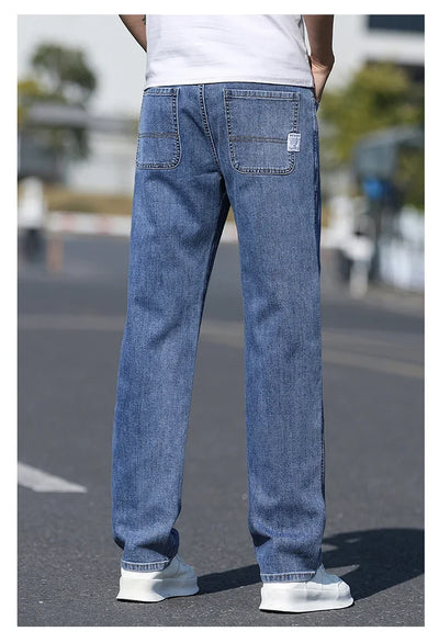 Men's Jeans American High Street Micro-flared Jeans Summer Slim Fashion Brand Pants Retro Washed Straight Pants 2025