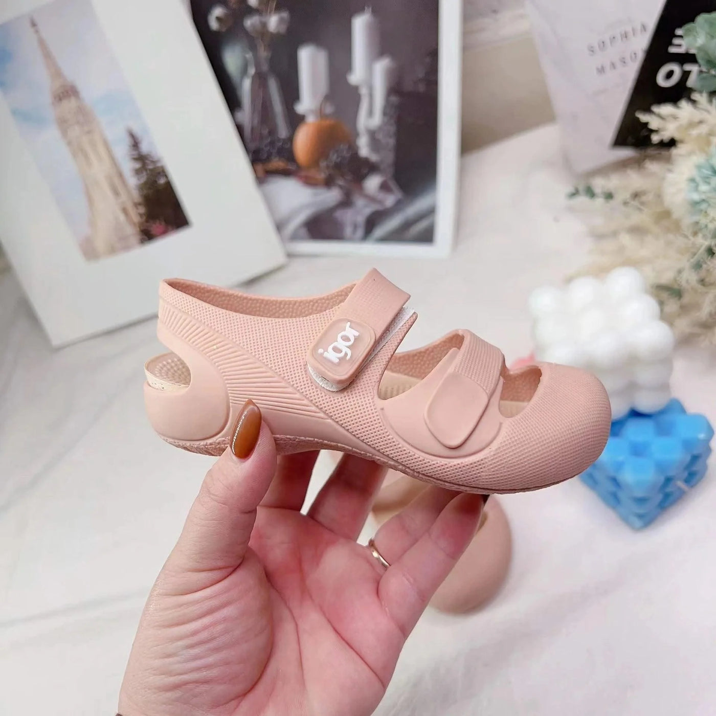 Kid Toddler Flat Breathable Fishermen Roman Shoes Children's Colorful Beach Comfortable Jelly Sandals Boy Girls Sandals SO098