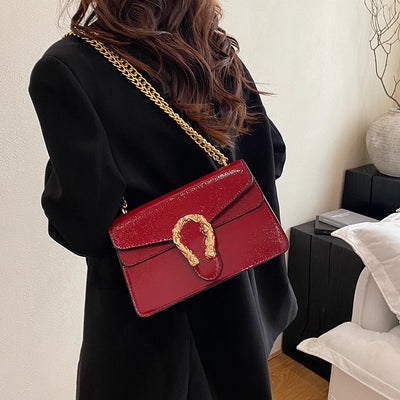 Luxury Brand Leather Handbag For Women Elegant Classic Popular Ladies Shoulder Bag By Famous Designer Modern