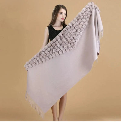 Winter Thick  Genuine Rabbit Fur Scarf for Women