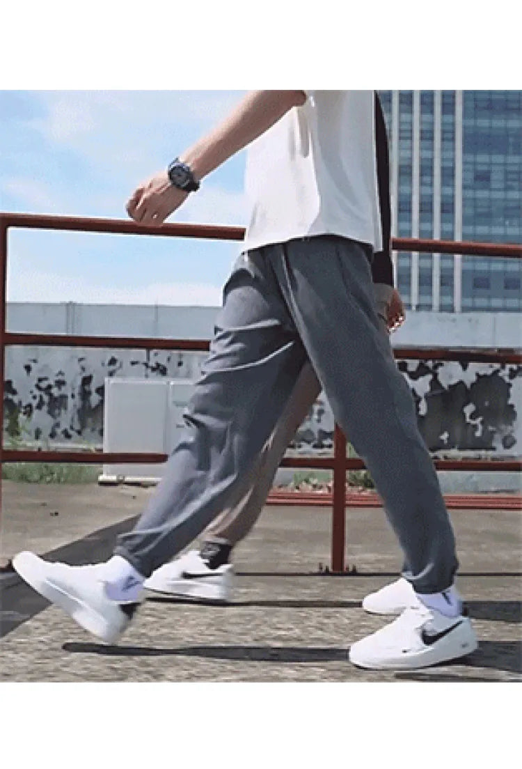 Men's Cotton and Linen Trousers Harem Pants Cuffed Fashion Trousers Linen Slim Pants Beach Pants Joggers Streetwear Loose Pants