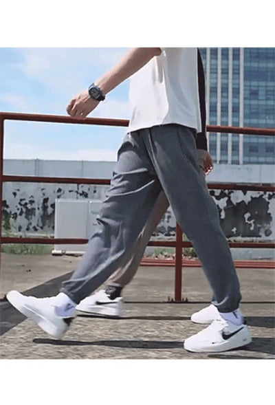 Men's Cotton and Linen Trousers Harem Pants Cuffed Fashion Trousers Linen Slim Pants Beach Pants Joggers Streetwear Loose Pants