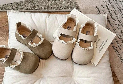 Children Soft Hook Loop Non Slip Flat Shoes |Spring Autumn Kids | Ruffles Toddler Girls Princess Shoes