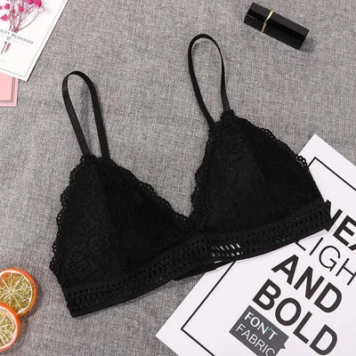 Wireless Push Up Bra Body Shaping Sexy Flower Lace Bra for Women