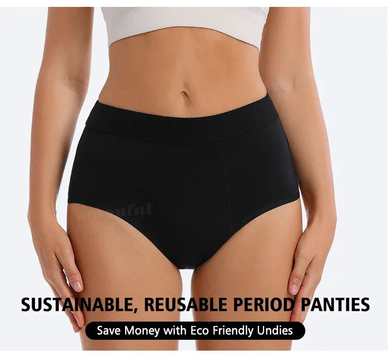 Menstrual Period Underwear High Waist Menstruation Panties Woman Abundant Flow Menstrual Cycle Absorbent Underwear Period Shorts