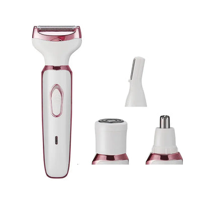 4in1 Electric Epilator Lady Shaver Body Arm Leg Hair Removal Device Painless Cordless Eyebrow Trimmer Women Razor USB Charging