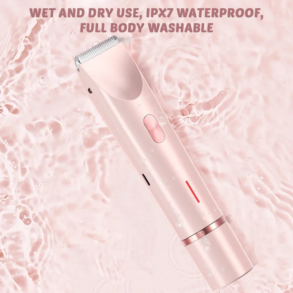 Bikini Epilator For Women Dual Head Electric Razors Portable Wireless Hair Remover Smoothes Silky Wet/Dry Face Body Epilator