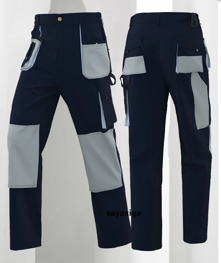 Work Trousers Working Pants For Men Cargo Pants Men Workwear Multi-pocket Outdoor Hiking Joggers Pants Functional Pockets Pants