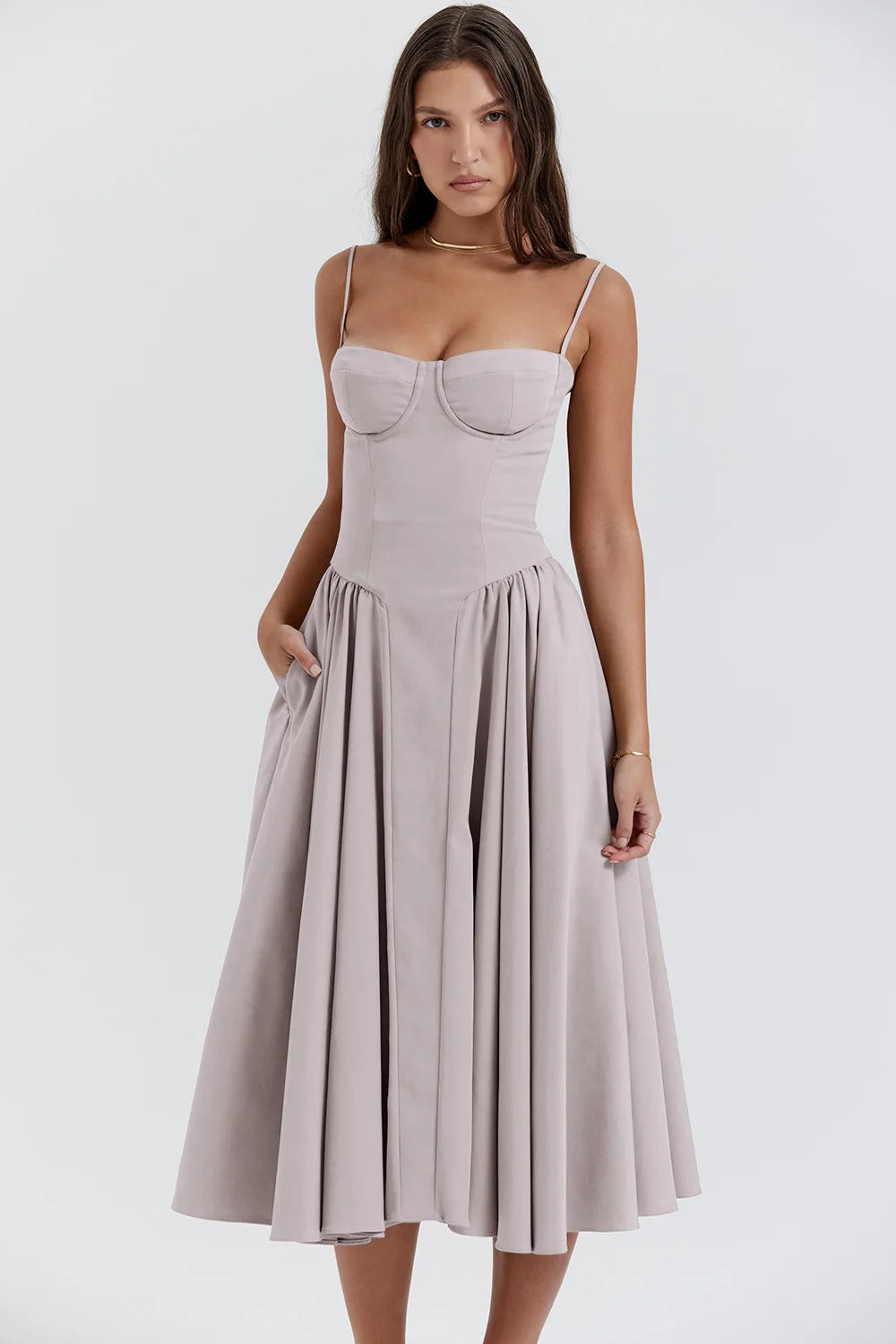 Summer Long Dresses for Women French Retro Spaghetti Straps Dress Corset Slim Sexy Elegant Classy Flower Print  Backless Dresses