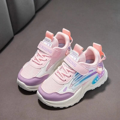 Children's Sports Shoes for Boys Girls Running Sneakers Air Mesh Fashion Classic Boys Casual Shoes Breathable White Blue Pink