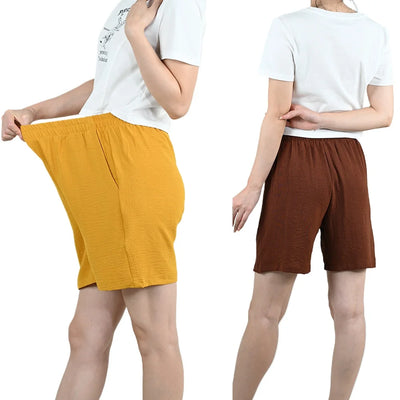 Summer Women Wide-leg Shorts Lady Elastic High Waist Loose Casual Hot Pants Female Large Size Beach Shorts Girls Cargo Trousers