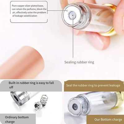 Luxury Bottom-filled Perfume Bottle Aluminum Self-pumping 5ml Real Leather Spray Bottle Cologne Moisturizer Fragrance