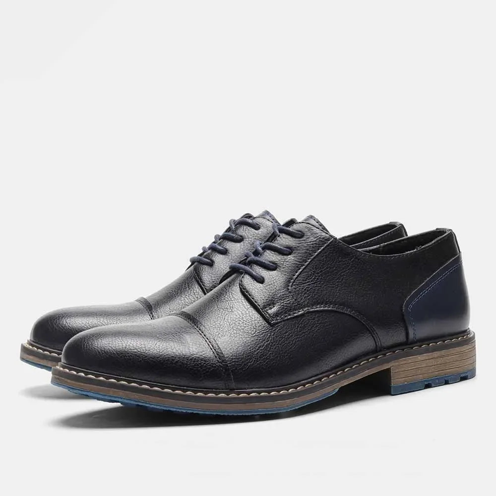 Men's Formal Shoes British Retro Brogue Shoes Mens Casual Business Leather Oxfords Men Office Dress Shoe Flats