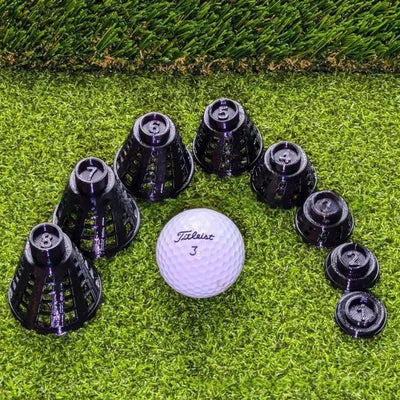 8PCS Stable Golf Simulator Tees Plastic Golf Tee Holders Adjustable Aiming Direction Golf Training Rack Professional Accessories