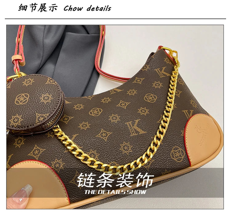Famous Designer Elegant Handbags Leather For Women, Ladies Crossbody Shoulder Bag Classic Popular And Lightweight For Shopping
