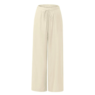 Women's Wide Leg Pants High Waist Casual trousers Solid Color Elastic Waist Tie Belt Loose Sweatpants gym pantalones de mujer