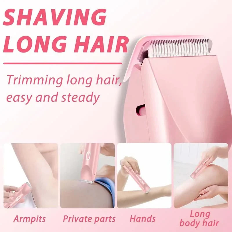Portable Rechargeable Eepilators For Women - Electric Shaver Doubles As Hair Trimmer For Leg Face Arm