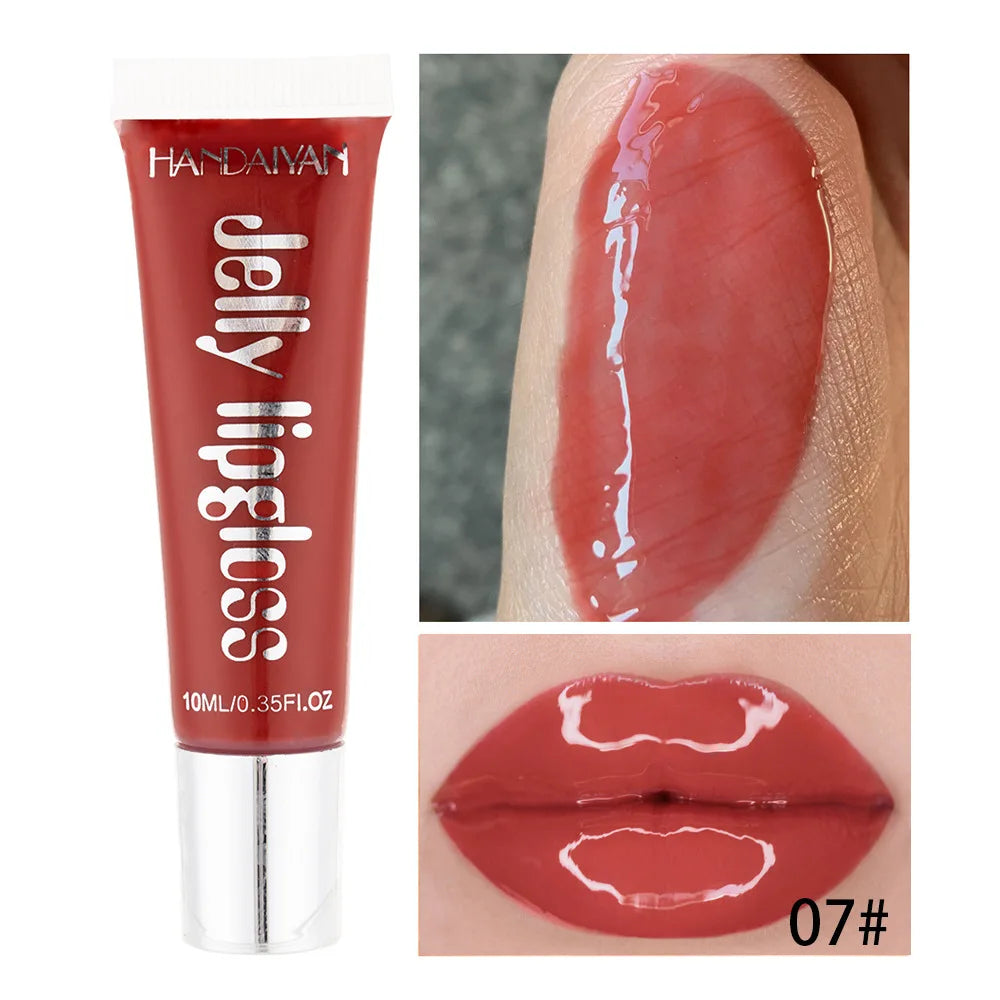 Candy Shades Moisturizing Lip Gloss Lip Oil Makeup Shinny Nutritious Liquid Lip Glosses Cherry Jelly Oil Clear Lipgloss