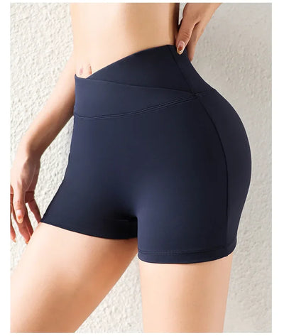 High Waist Butt Lifting Black Biker Shorts for Women - Ideal for Workout & Fitness