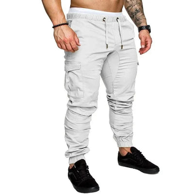 New Workwear Multi-pocket Trousers for Men, Woven Fabric Casual Pants, Leggings for Men Cargo Pants Joggers Mens Pants