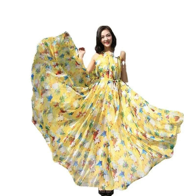 2023 New Floral Summer Sleevelss Suspender Maxi Dress for Women Sexy Backless Beach Purple Boho Robe Femme Sundress Dress Photo