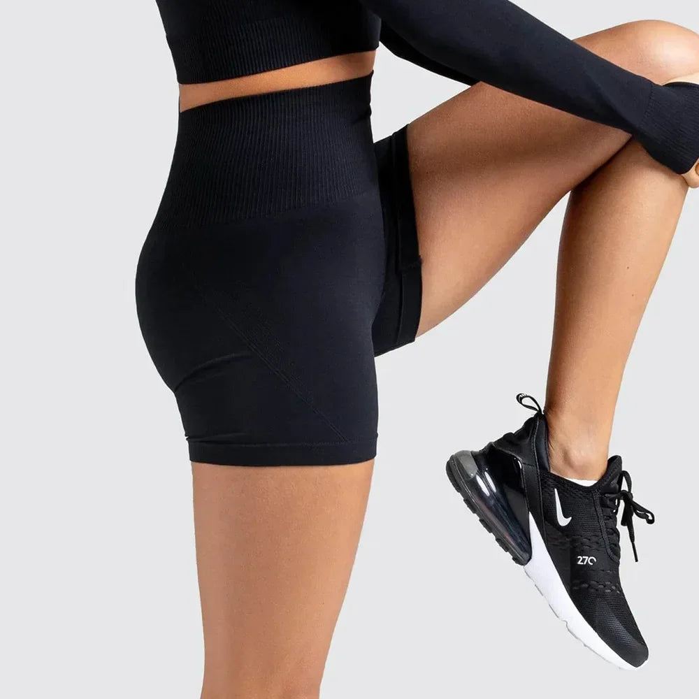 WAREBALL Sports Shorts For Women Cycling Jogging Fitness High Waist Booty Push Up Gym Shorts Female Tight Leggings Yoga Clothing