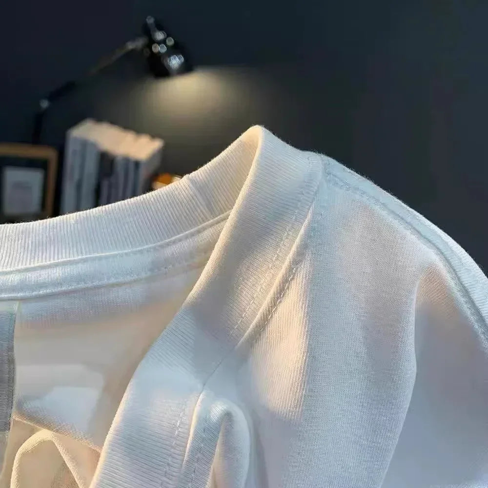 The Popular Trend of Printed T-shirts From European and American Brands: Comfortable Absorbent Cotton Short-sleeved T-shirts
