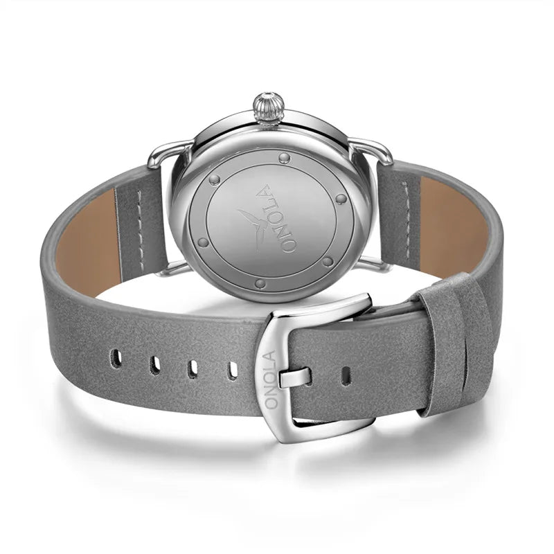high-end Men's Watch Light Luxury Brand Business Trend Simple Leisure Belt Waterproof Meale Fashion Quartz Watches ﻿ Gift