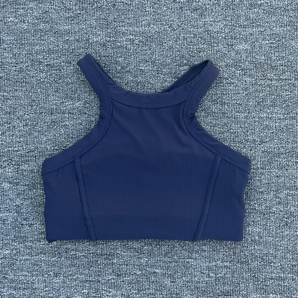 Women Breathable Sports Bra Fitness Top Women Seamless Yoga Bra High Strength Shock-Absorbing Sports Bra Gym Workout Top