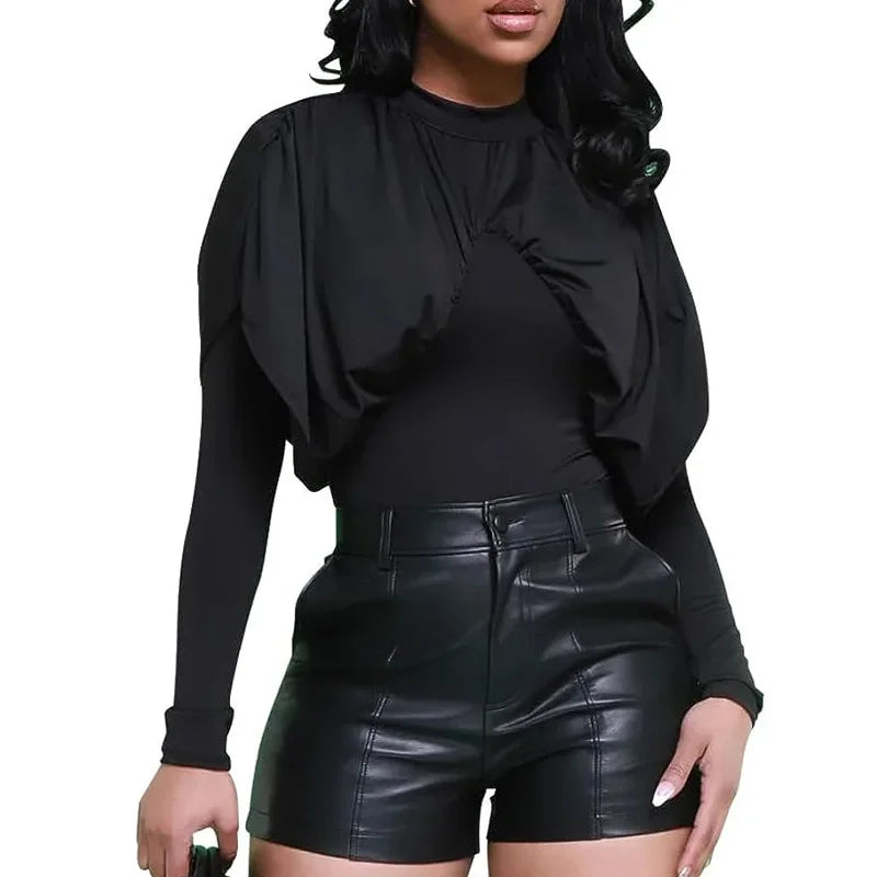 Womens Shorts Autumn New Fashion PU Leather Pants Womens Fashion Tight Hip Pants for Women