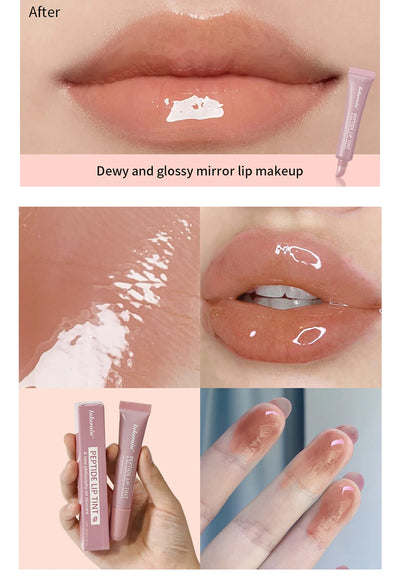 Plump Moisturizing Glossy Mirror Lip Gloss Nutritious Lip Oil Cosmetic Portable Lip Makeup Reduce Fine Lines On Lips For Women