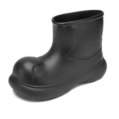The Mid-top of The Women's Rain Boots Is Available in Solid Multi-color Options Including Waterproof and Anti-slip Flat Shoes