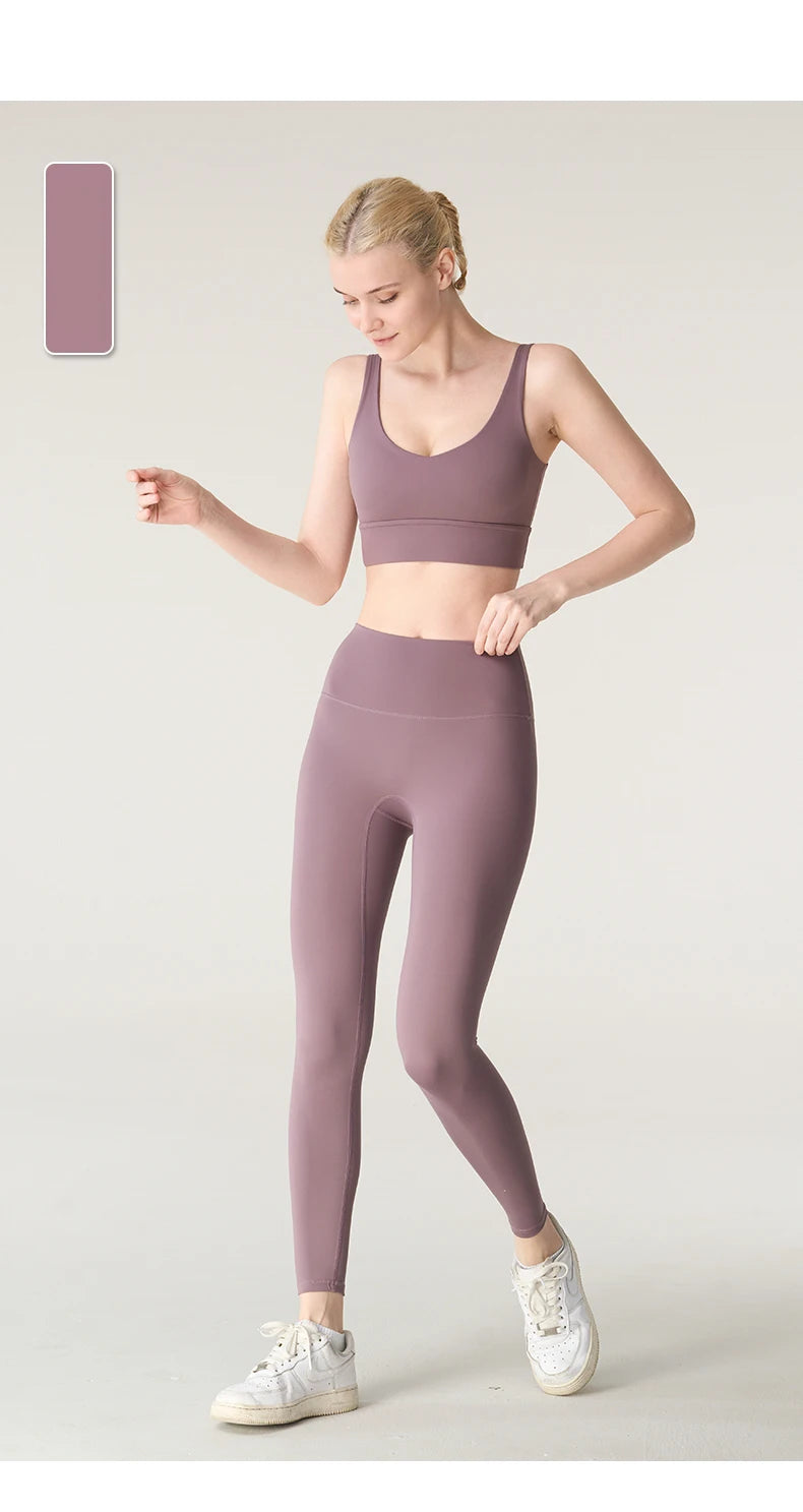 2 Piece Yoga Clothes Women's Tracksuit Athletic Wear Pilates Fitness Yoga Set Tight-fitting Running Underwear Fitness Suit👚👚
