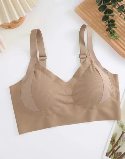 Plus Size Women Seamless Bras Sexy V Waist Brassiere Padded Wireless Soft Sleepwear Female Solid Breathable Underwear Lingerie