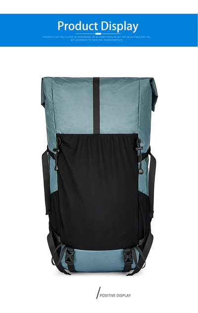 30L Hiking Backpack Daily Travel Wear-Resistant Waterproof Professional Climbing Large Capacity Roll-Up Shoulder Bag 2025 New