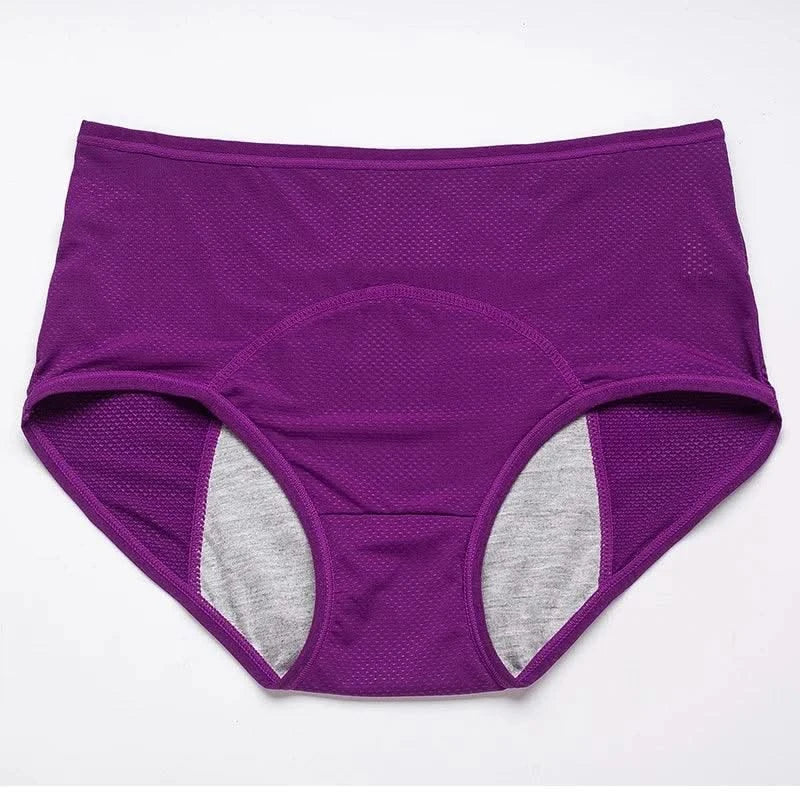 Leak Proof Menstrual Panties for Women, L-8XL Plus Size Cotton Underwear with Waterproof and Breathable Design for Periods