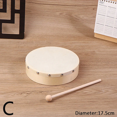Frame Drums 4/6/7/8/9/10 Inch Hand Drum Wood Drum With Drum Stick Set Musical Game Kids Educational Toy Percussion Instrument-B2