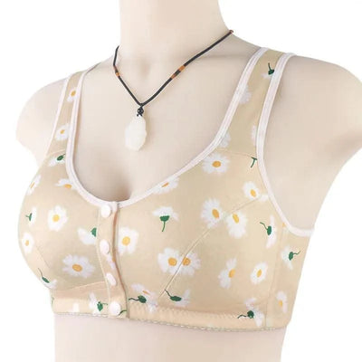 Bra For Women Wire Free Bra Cotton Underwear Front Closure Brassiere Women's Lingerie Large Bust 50 52 BCD Cup