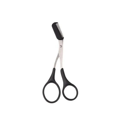 Precision eyebrow trimmer scissors with comb - a scratch free hair removal and shaping tool suitable for both men and women