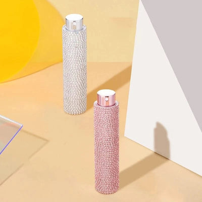 Luxury 10ml Perfume Spray Bottle Bling Rhinestones Refillable Perfume Atomizer Empty Bottle Travel Cosmetic Essential Container