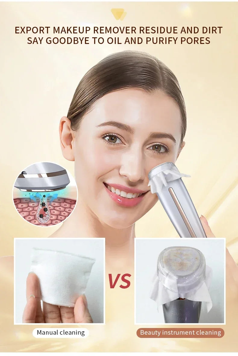 High Frefruquency RF Neck Face Beauty Device Anti-aging Remove Double Chin EMS Facial Lifting Warm Facial Massager