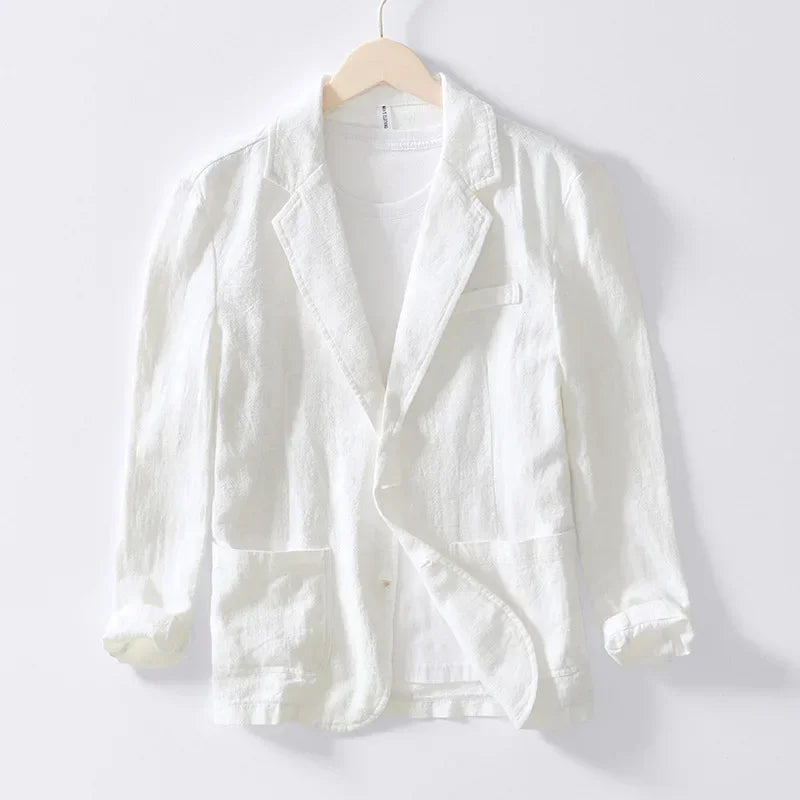 Men's Blazer Jacket Spring Summer Solid Slim Casual Business Thin Terno Masculino Breathable Suit Coat Male Korean Fashion 2023